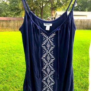 Old Navy Blue tribal pattern tank XS